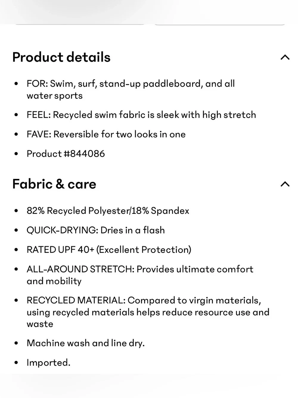 Athleta quality swim